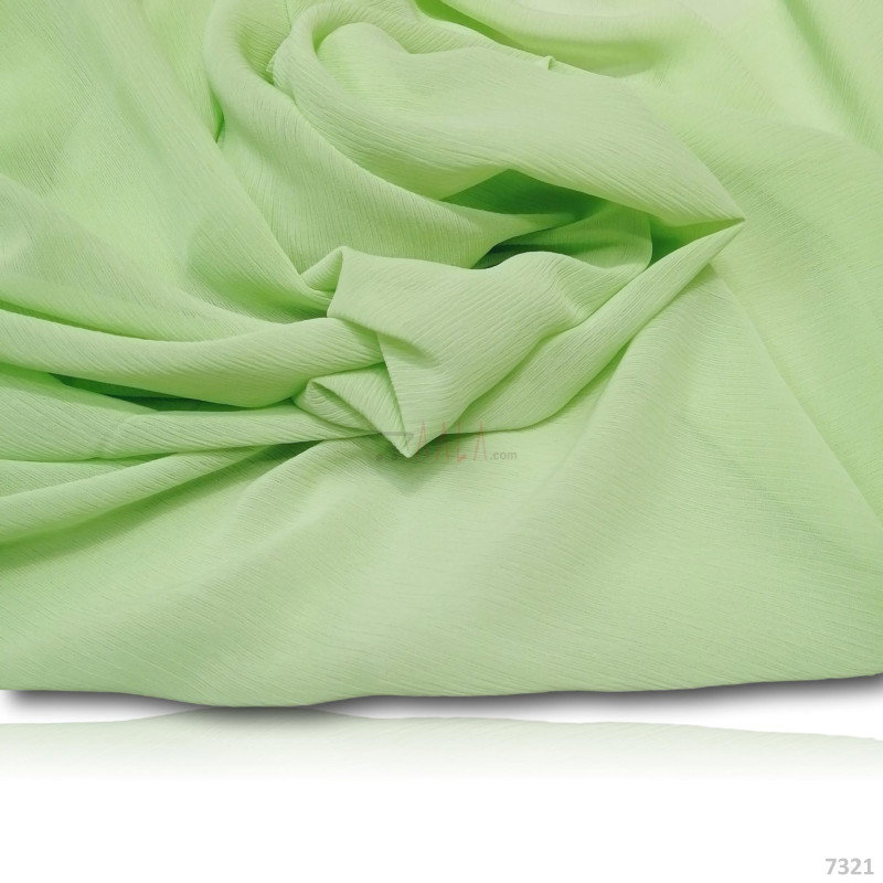 Wrinkle Chiffon Blend 58-Inches GREEN Per-Metre