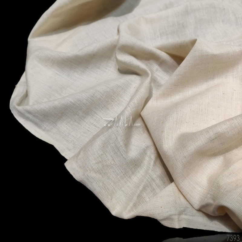 Flax-Jute Cotton Cotton 44-Inches DYEABLE Per-Metre 
