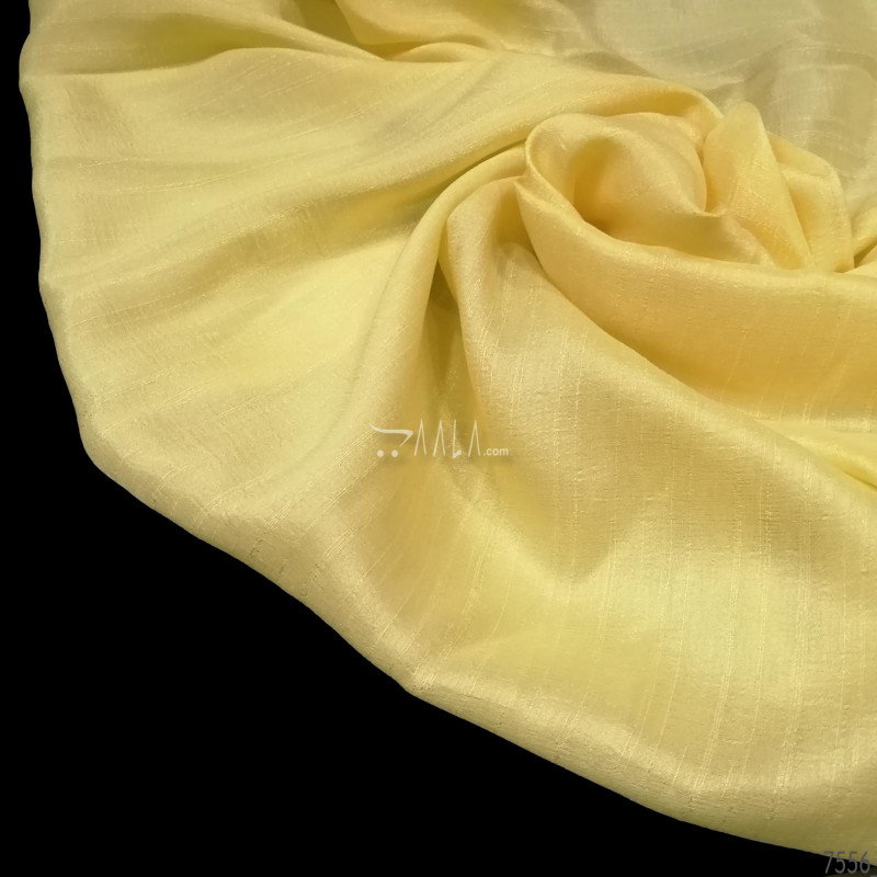 Plain Raw-Silk Blend 44-Inches YELLOW Per-Metre