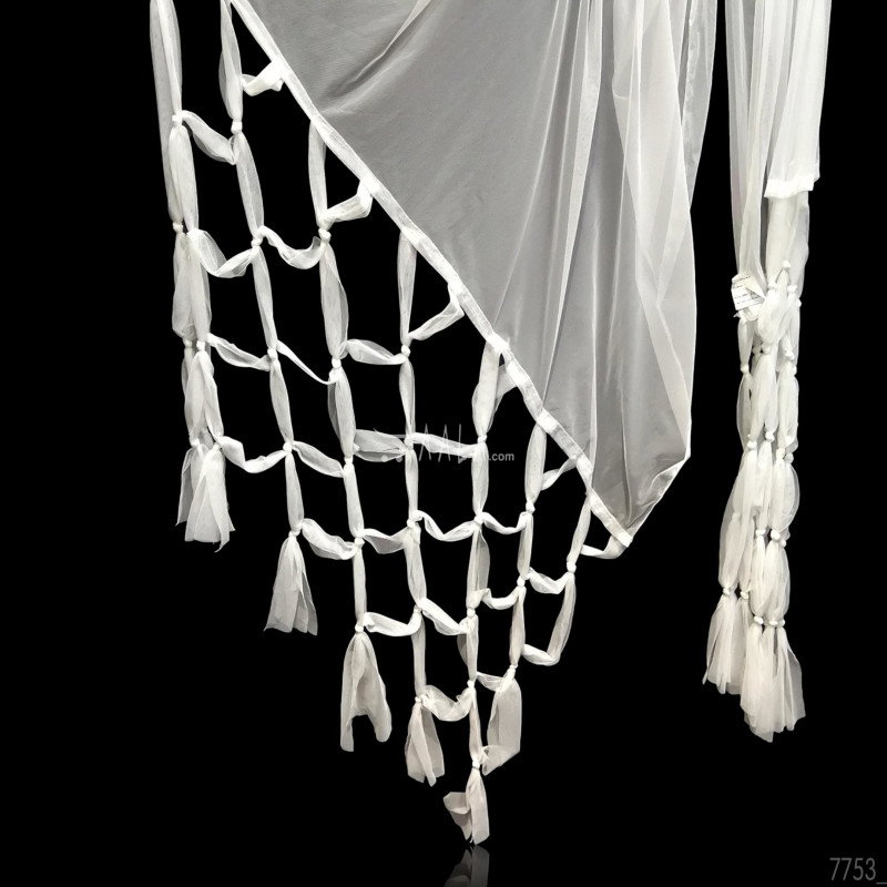 Knot Net Nylon Dupatta-30-Inches DYEABLE 2.25-Metres