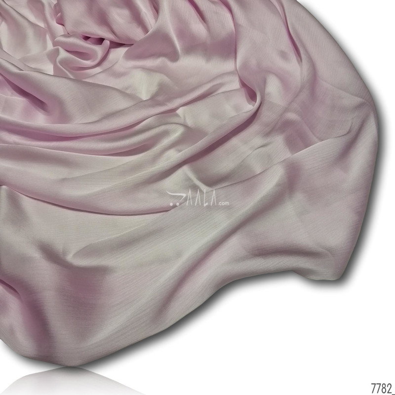 Plain Satin-Chiffon Blend 44-Inches PINK Per-Metre 