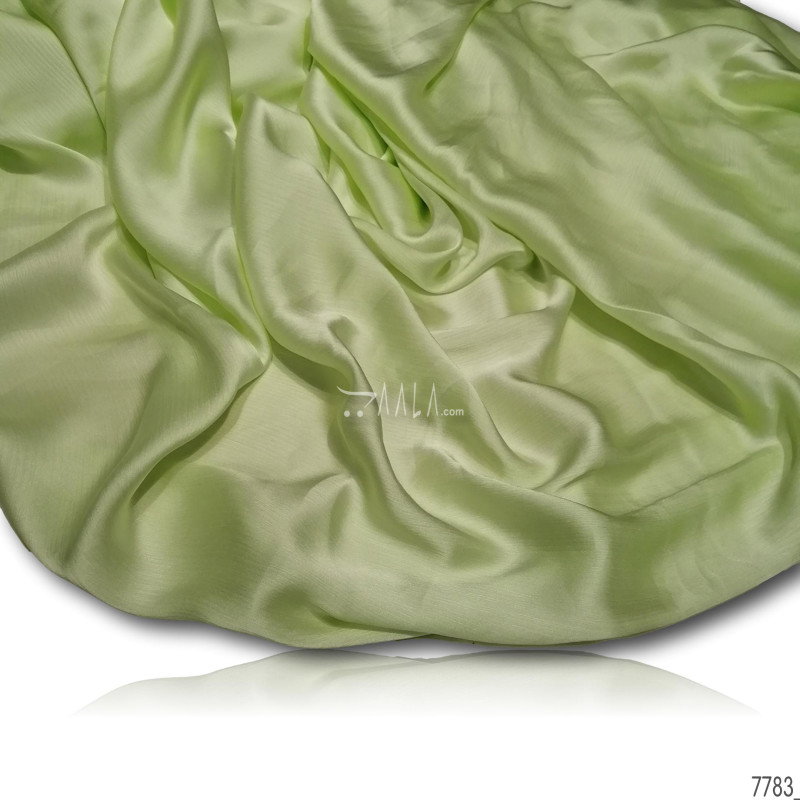 Plain Satin-Chiffon Blend 44-Inches GREEN Per-Metre 