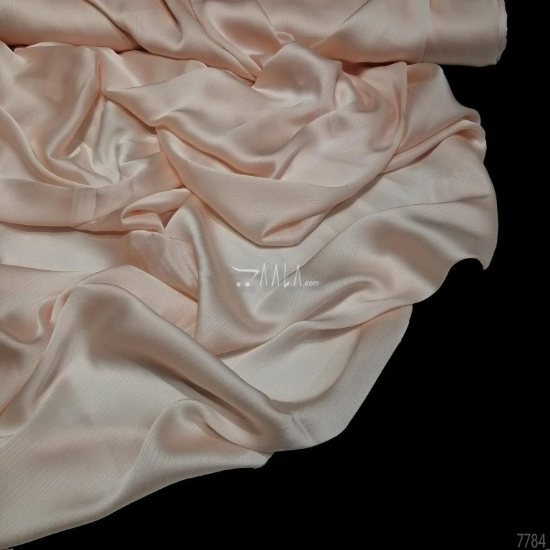 Plain Satin-Chiffon Blend 44-Inches PEACH Per-Metre 