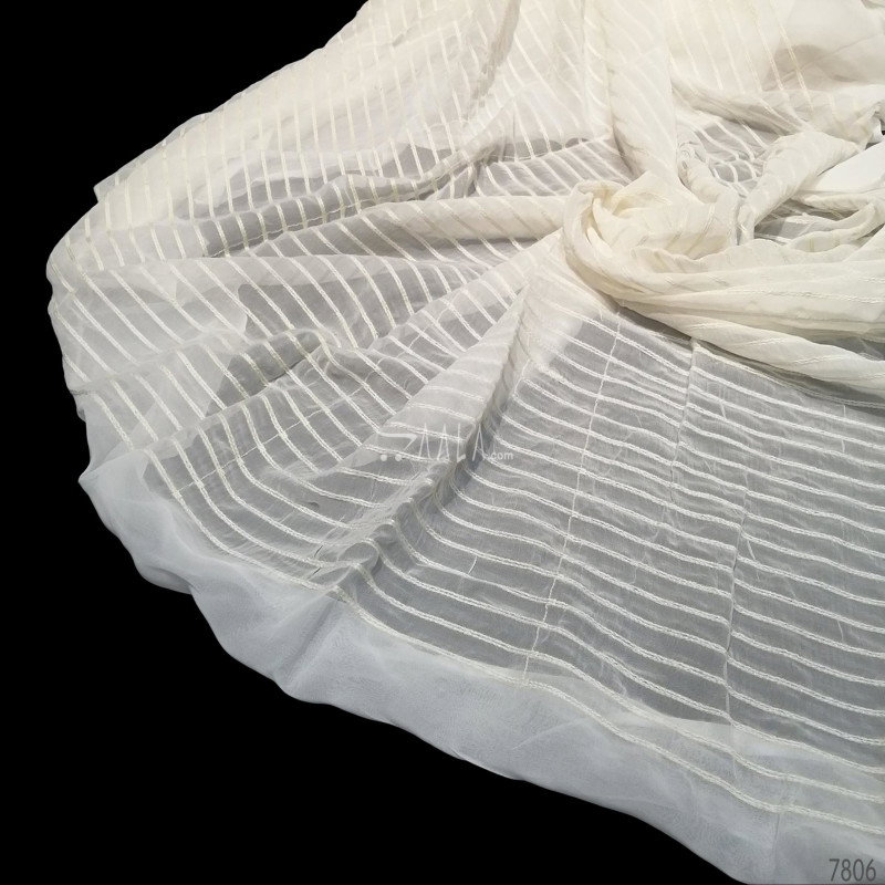 Embroidered Georgette Viscose 44-Inches DYEABLE Per-Metre