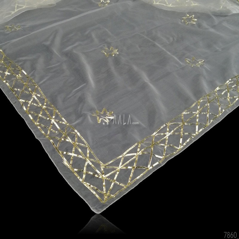 Gota Organza Nylon Dupatta-44-Inches DYEABLE 2.25-Metres 