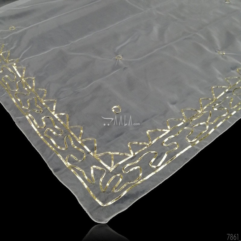 Gota Organza Nylon Dupatta-44-Inches DYEABLE 2.25-Metres