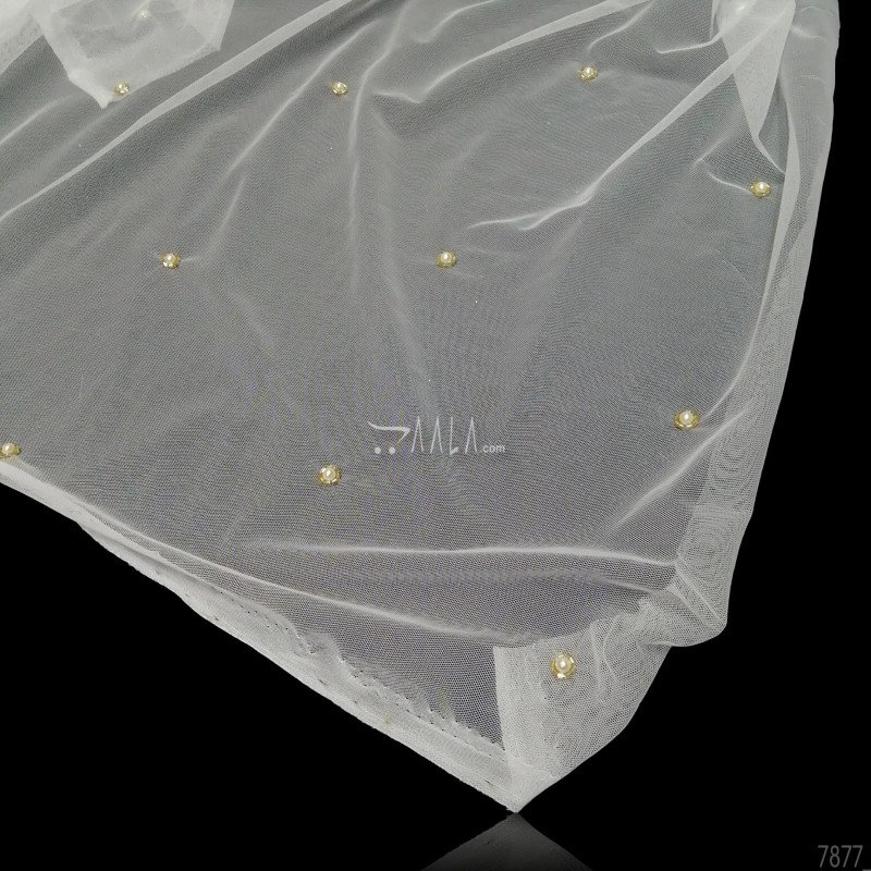 Designer Net Nylon Dupatta-42-Inches DYEABLE 2.25-Metres 