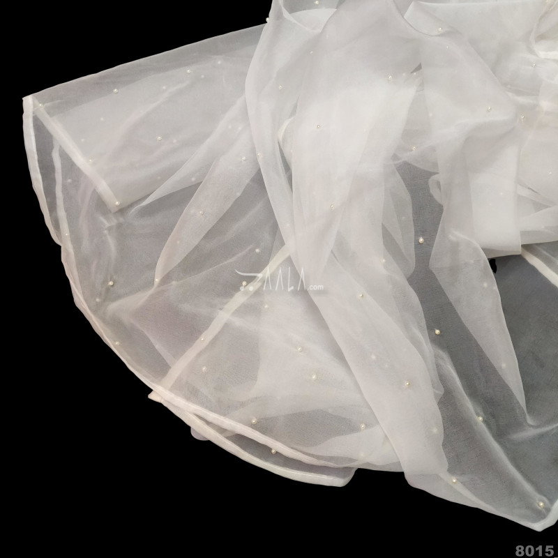 Handwork Organza Nylon Dupatta-42-Inches DYEABLE 2.25-Metrse 