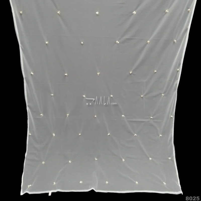 Handwork Net Nylon Dupatta-42-Inches DYEABLE 2.25-Metres