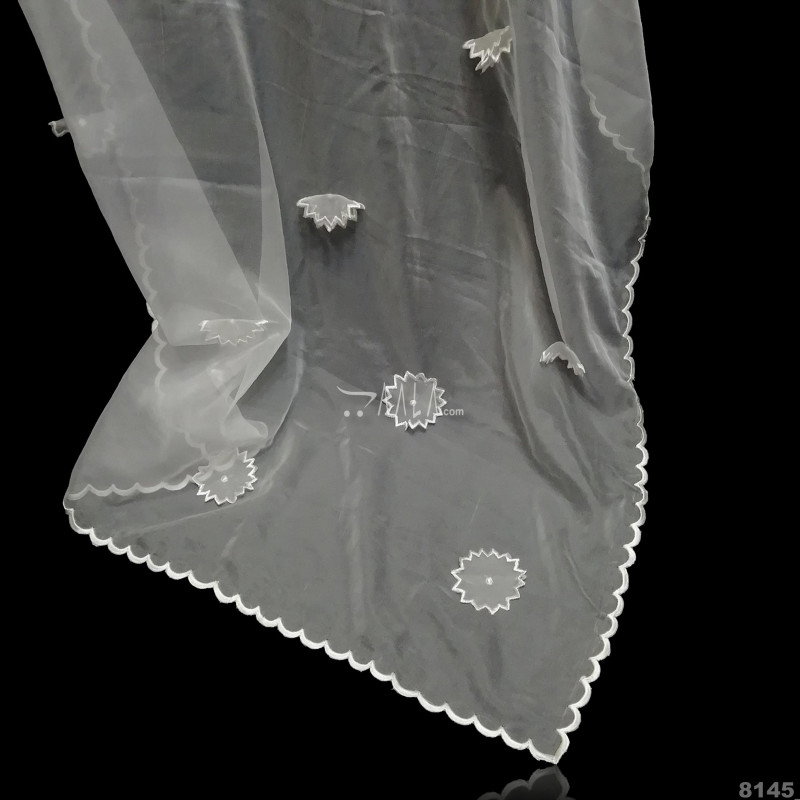 Designer Organza Nylon Dupatta-36-Inches DYEABLE 2.25-Metres