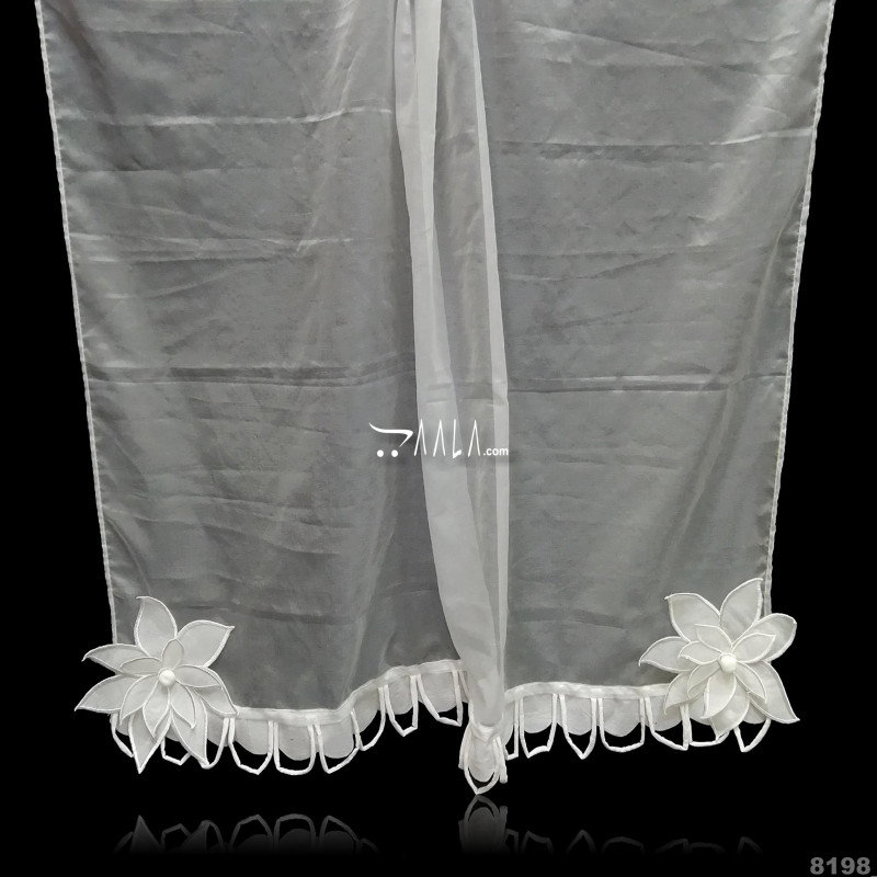 Designer Organza Nylon Dupatta-32-Inches DYEABLE 2.25-Metres