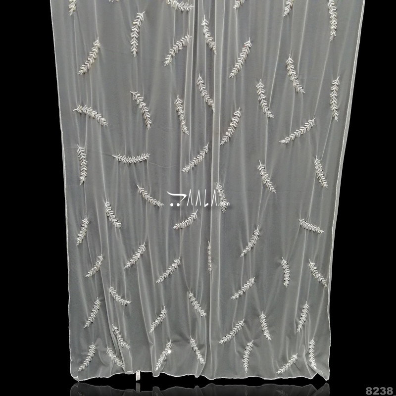 Handwork Net Nylon Dupatta-40-Inches DYEABLE 2.25-Metres