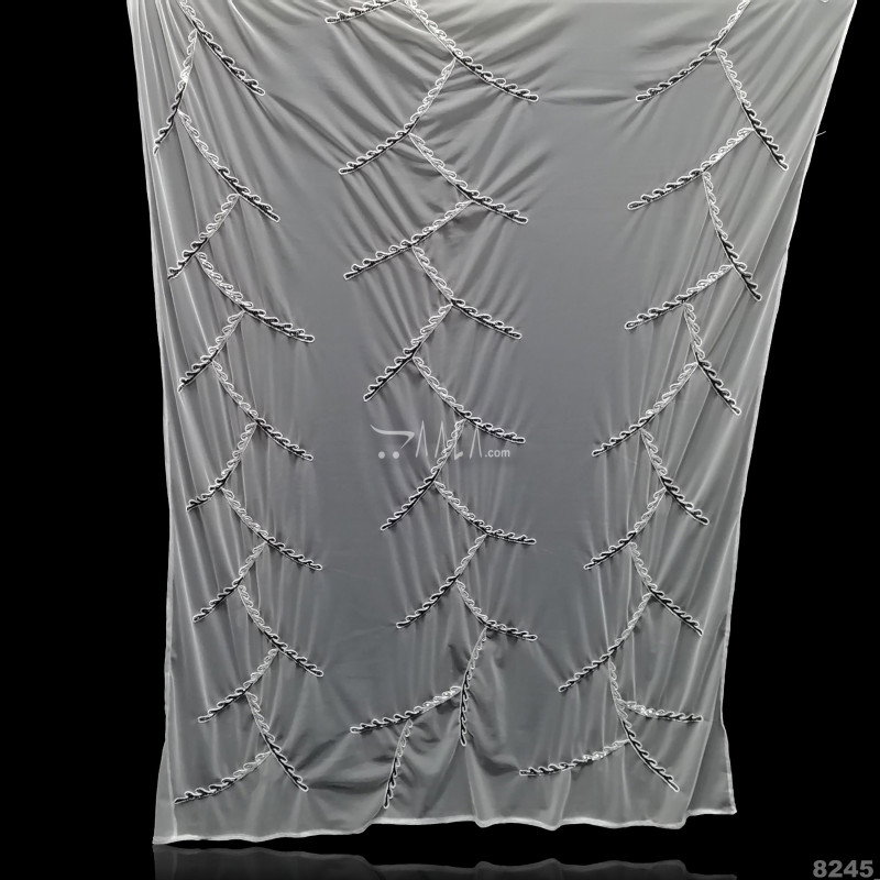 Handwork Net Nylon Dupatta-42-Inches DYEABLE 2.25-Metres
