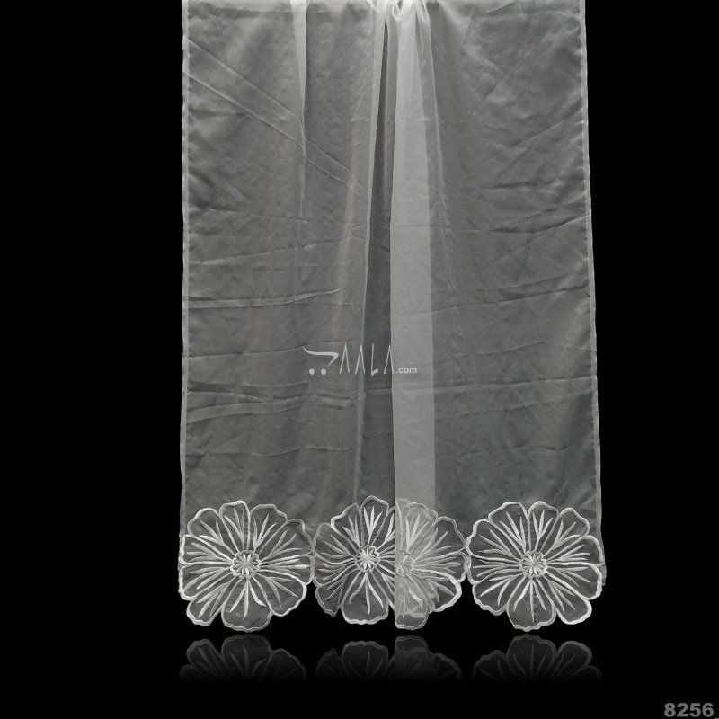 Handwork-Designer Organza Nylon Dupatta-40-Inches DYEABLE 2.25-Metres