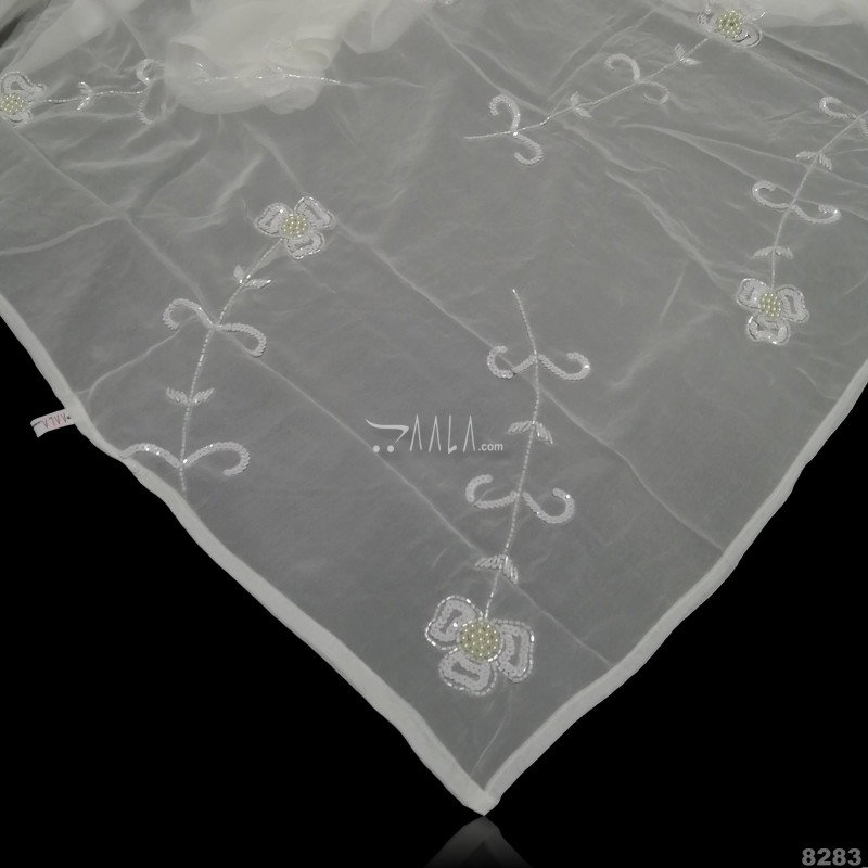 Handwork Georgette Viscose Dupatta-42-Inches DYEABLE 2.25-Metres