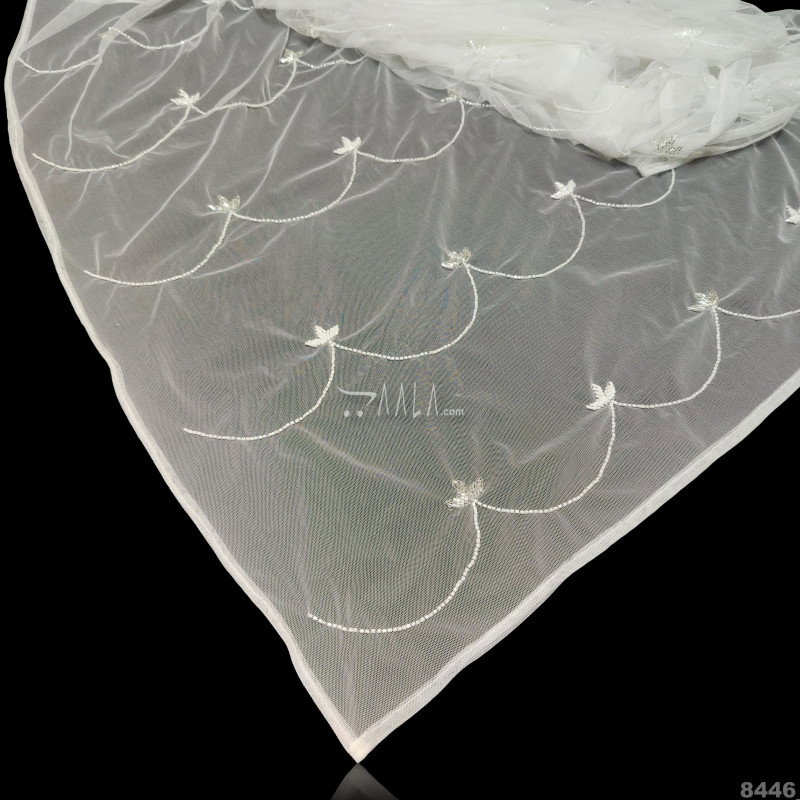 Handwork Net Nylon Dupatta-40-Inches DYEABLE 2.25-Metres 