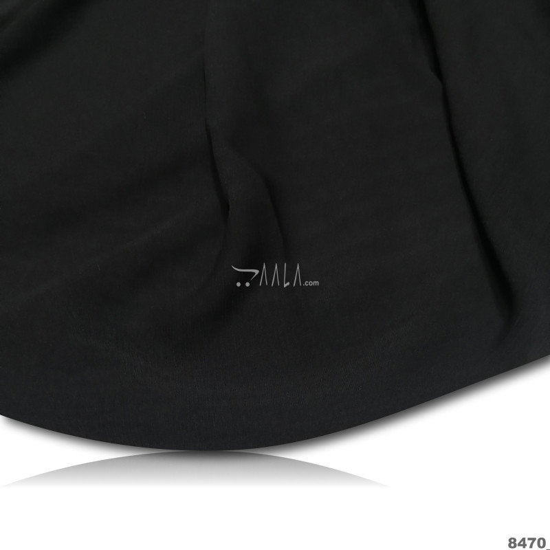 Slub Georgette Blend 44-Inches BLACK Per-Metre 