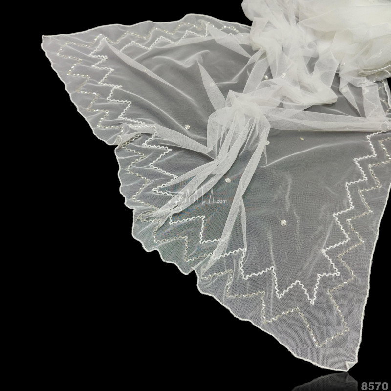 Designer Net Nylon Dupatta-44-Inches DYEABLE 2.50-Metres