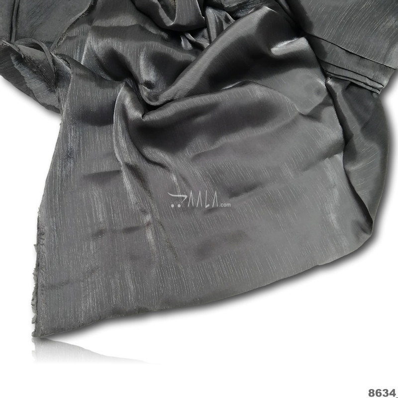 Fuse-Satin Organza Blend 58-Inches GREY Per-Metre 
