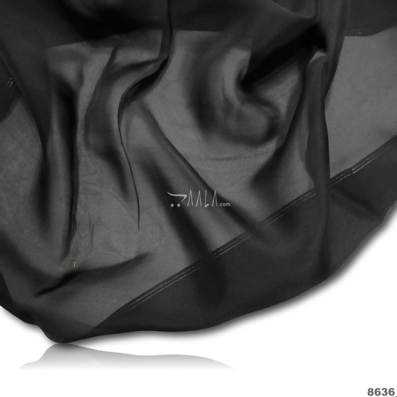 Crispy Organza Blend 44-Inches BLACK Per-Metre