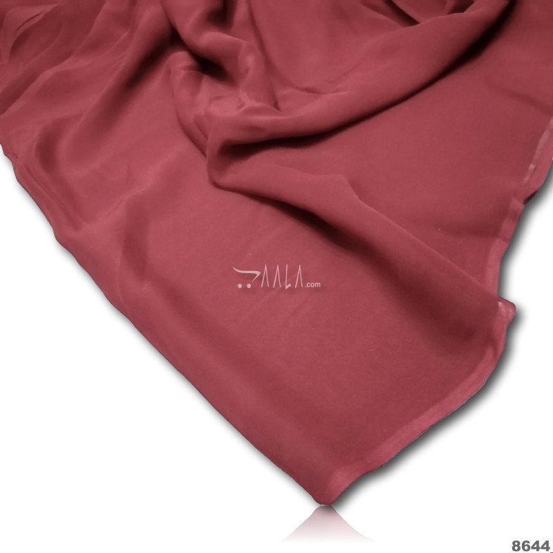 Flat Georgette Viscose 44-Inches MAROON Per-Metre 