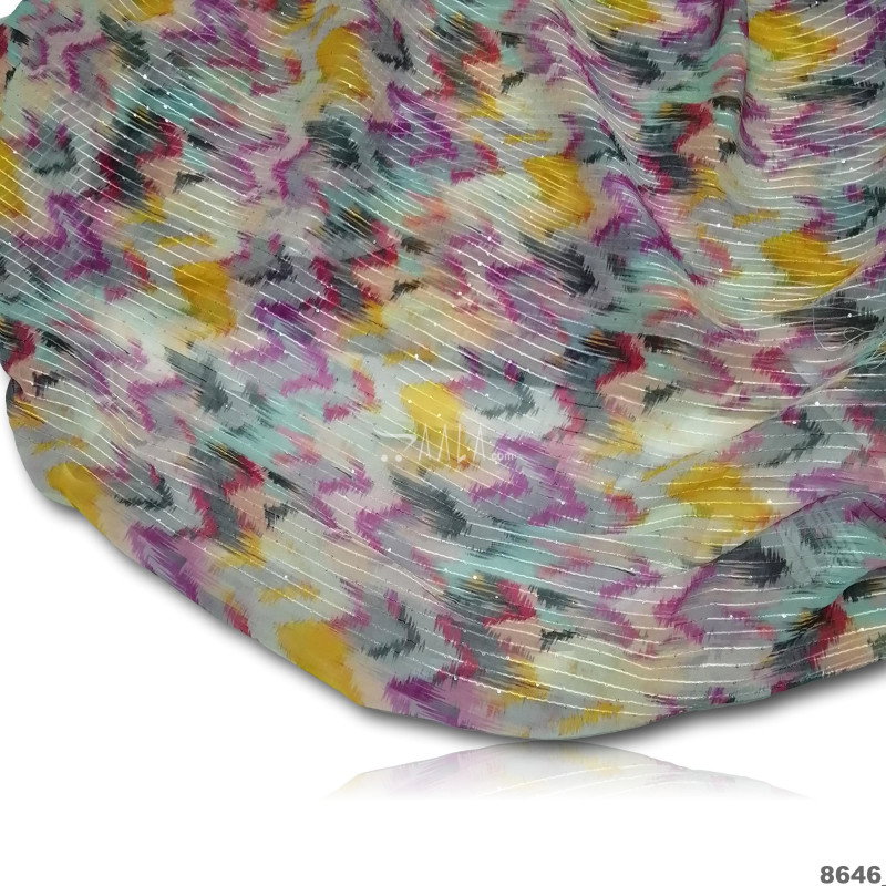 Digital-Embroidered Georgette Blend 44-Inches ASSORTED Per-Metre