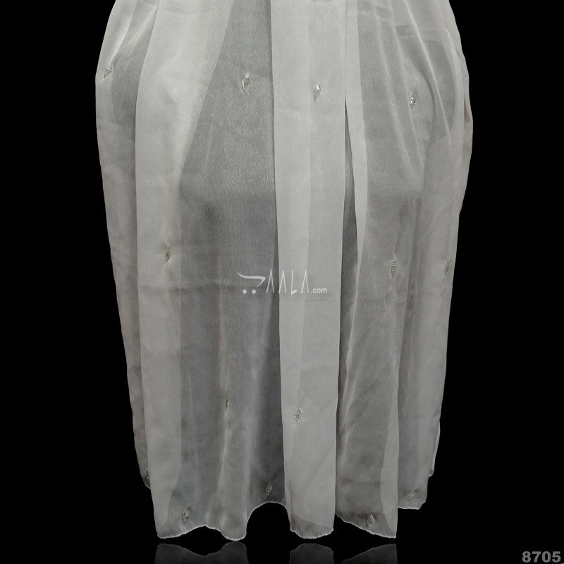 Designer Chinon Nylon Dupatta-32-Inches DYEABLE 2.25-Metres