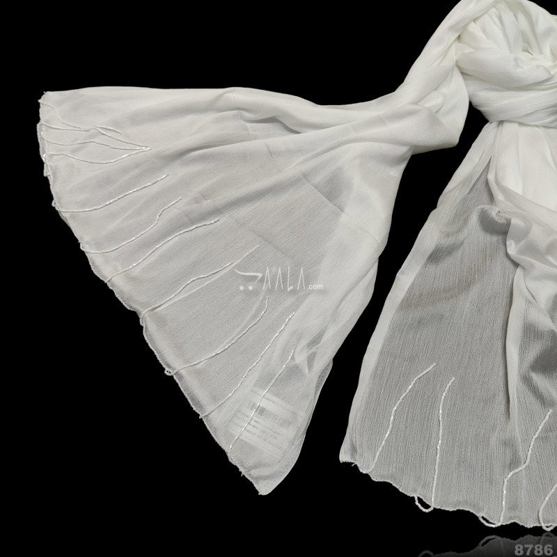 Salli-Line Chinon Nylon Dupatta-36-Inches DYEABLE 2.25-Metres 