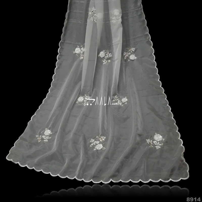 Bangle Organza Nylon Dupatta-38-Inches DYEABLE 2.25-Metres 