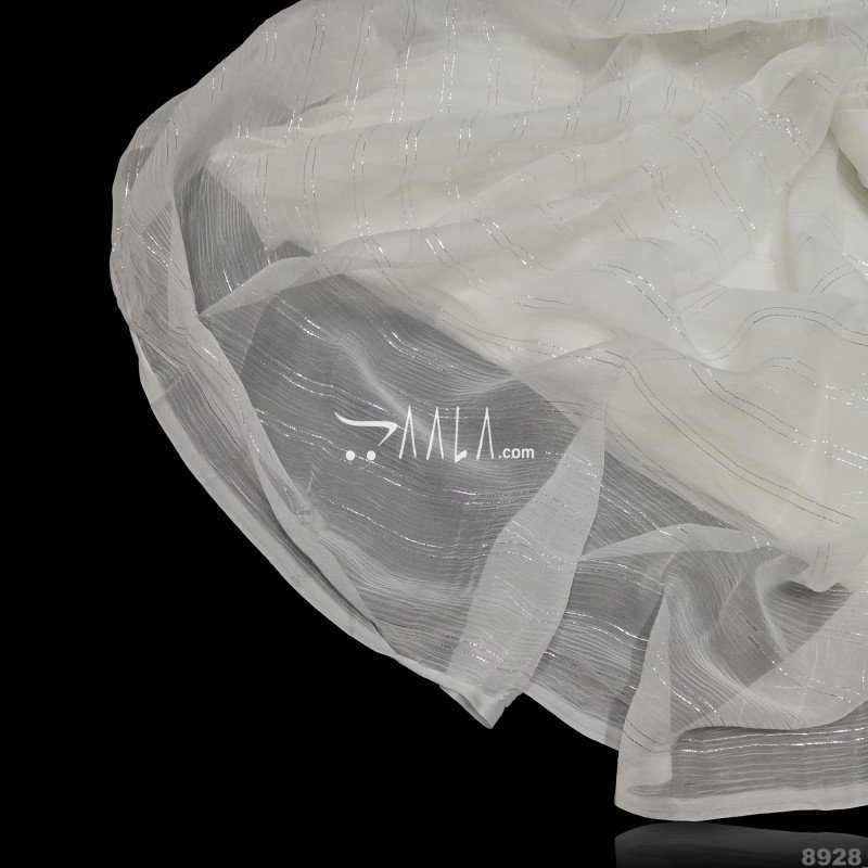 Lurex Chiffon Viscose 44-Inches DYEABLE Per-Metre 