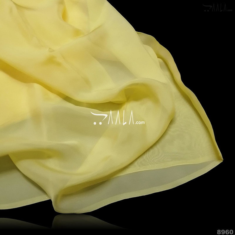Crispy Organza Blend 44-Inches YELLOW Per-Metre