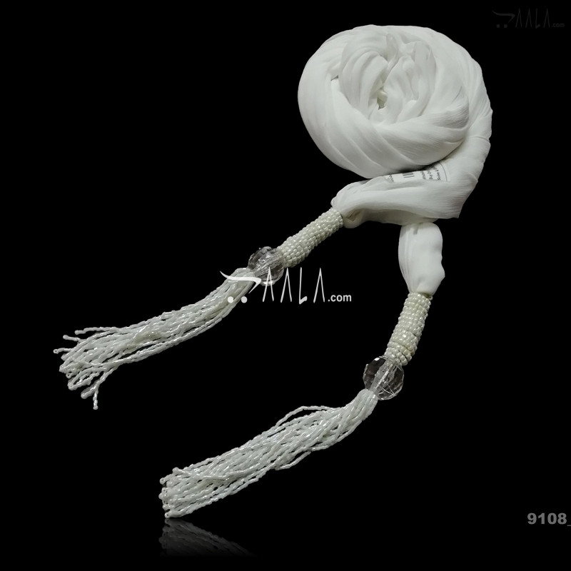 Bunch-Beads Chinon Nylon Dupatta-32-Inches DYEABLE 2.25-Metres