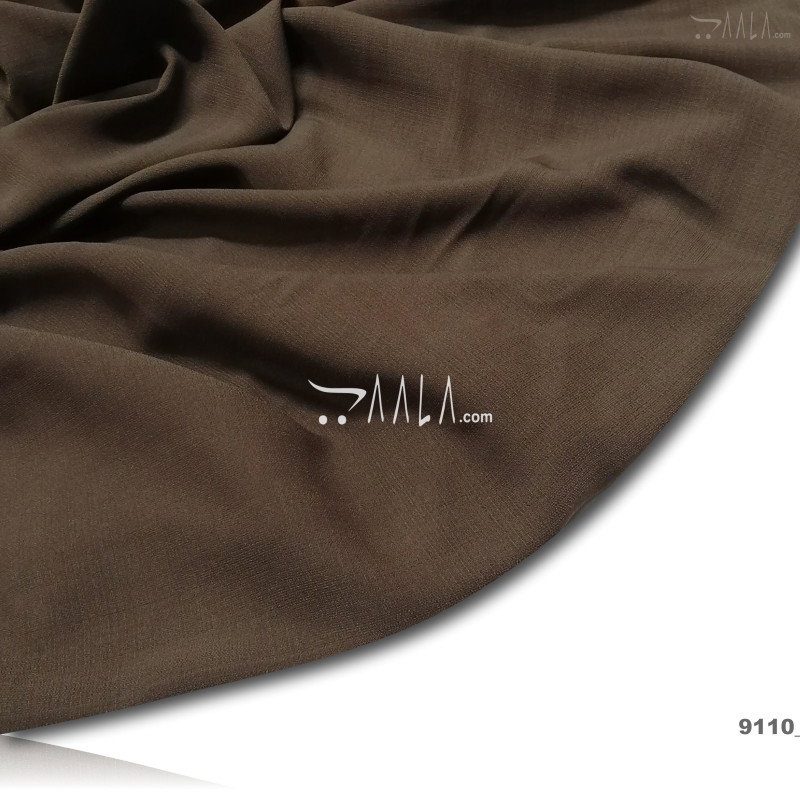 Slub Georgette Blend 44-Inches BROWN Per-Metre 