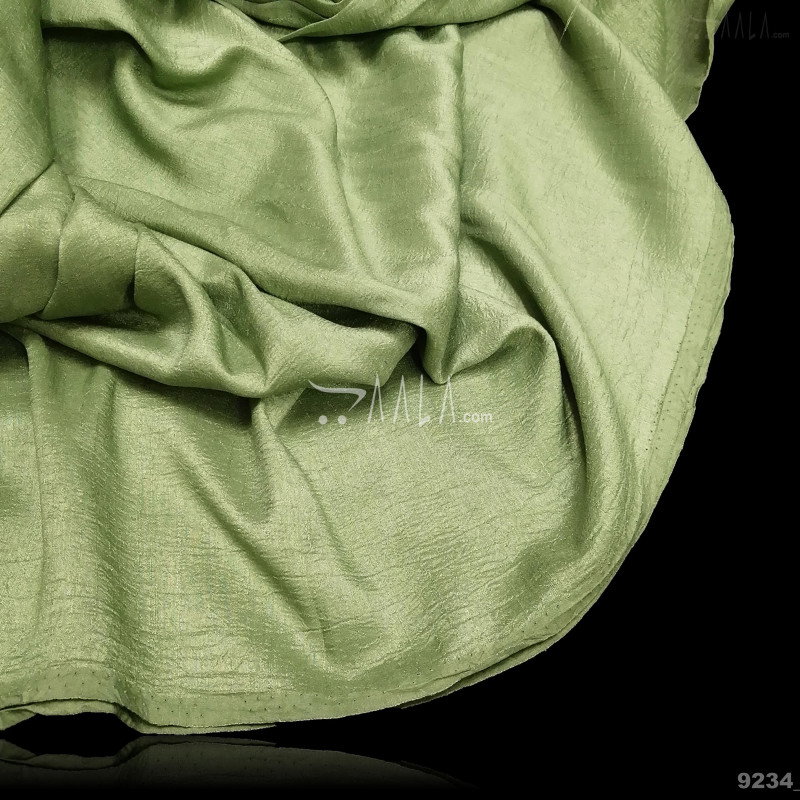 Plain Raw-Silk Blend 44-Inches GREEN Per-Metre 