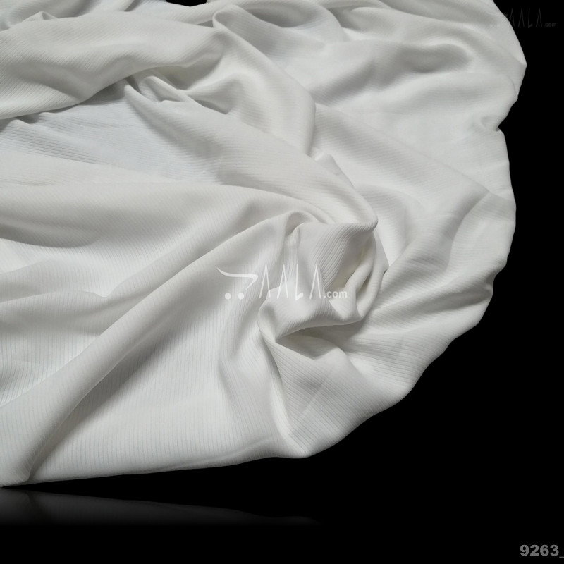 Custard Double-Georgette Blend 58-Inches WHITE Per-Metre