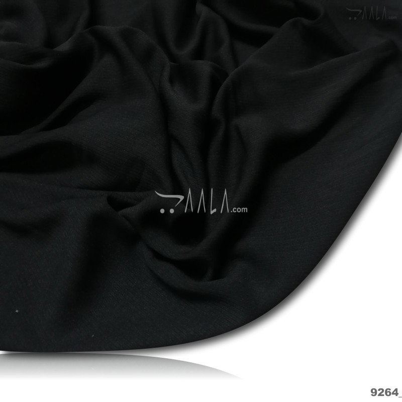 Custard Double-Georgette Blend 58-Inches BLACK Per-Metre