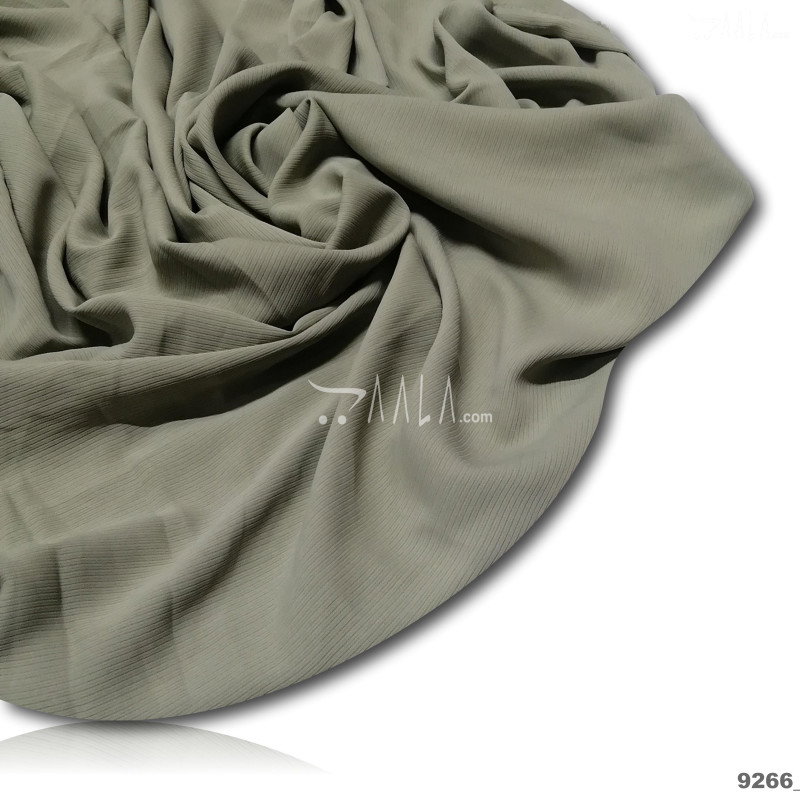 Custard Double-Georgette Blend 58-Inches GREEN Per-Metre