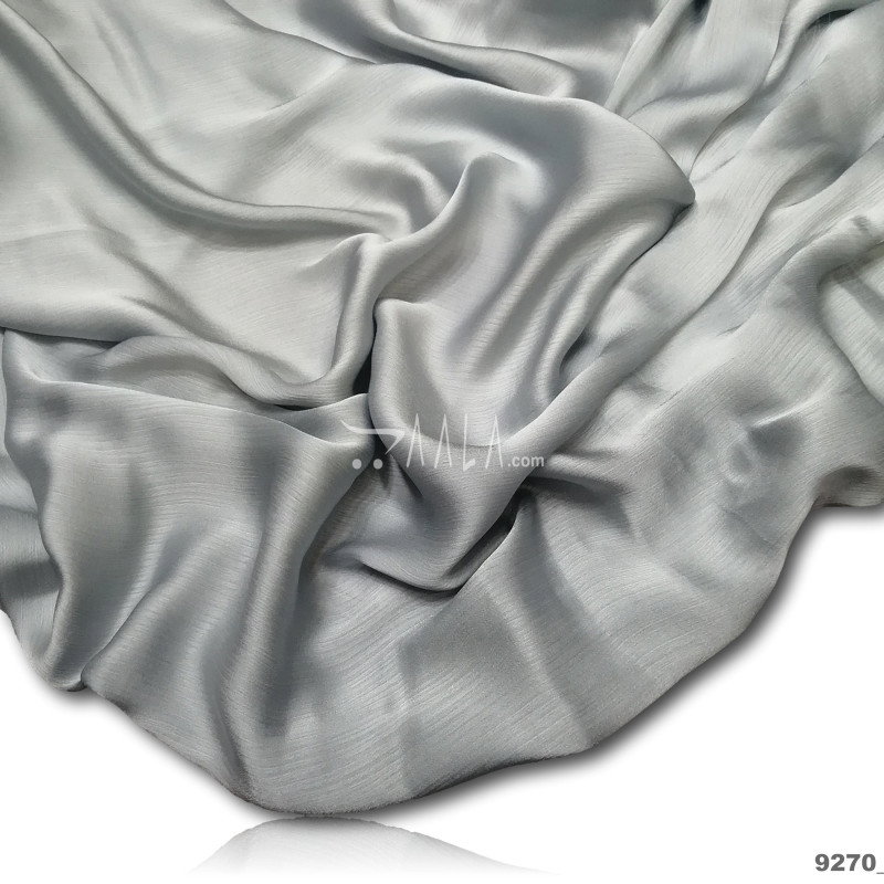 Plain Satin-Chiffon Blend 44-Inches GREY Per-Metre 