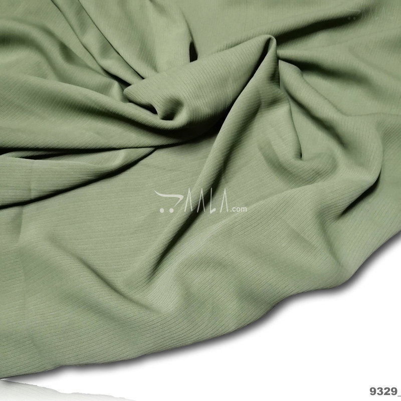 Custard Double-Georgette Blend 58-Inches GREEN Per-Metre