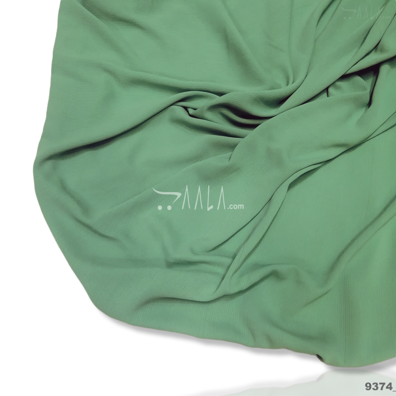 Custard Double-Georgette Blend 58-Inches GREEN Per-Metre 
