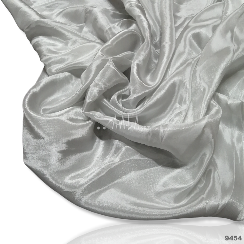 Silver-Tissue Silk Viscose 44-Inches DYEABLE Per-Metre