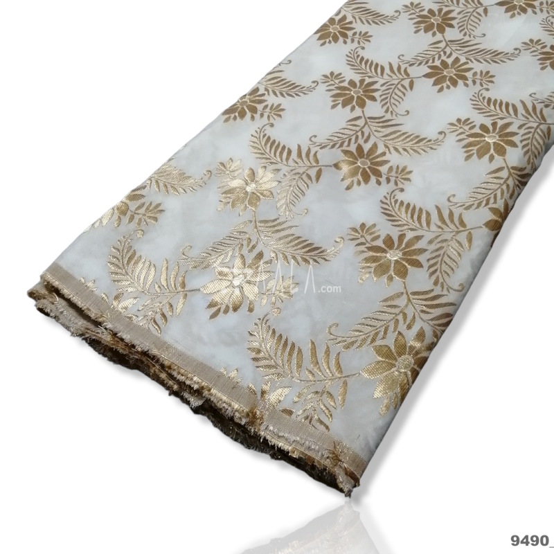 Banarsi Jamawar Viscose 44-Inches DYEABLE Per-Metre 