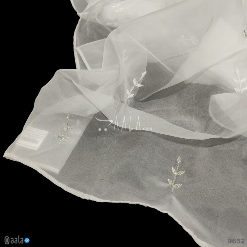 Designer-Handcrafted Organza Nylon Dupatta-40-Inches DYEABLE 2.25-Metres 