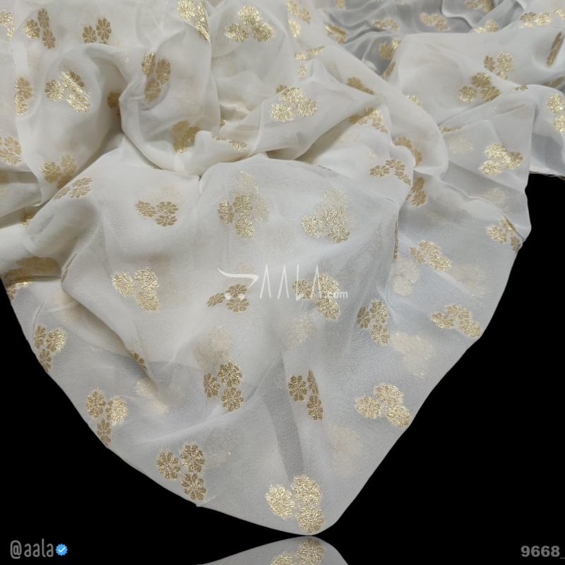 Banarsi Georgette Viscose 44-Inches DYEABLE Per-Metre 