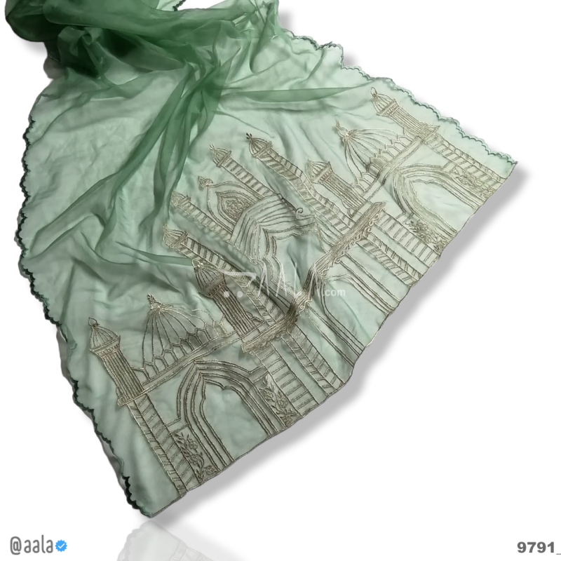 Ek-tha-TAJ Organza Nylon Dupatta-42-Inches DYEABLE 2.25-Metres 
