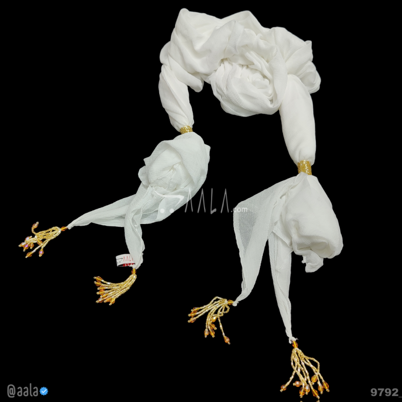 Dual-Cut-Dana-V3 Chiffon Nylon Dupatta-32-Inches DYEABLE 2.25-Metres 
