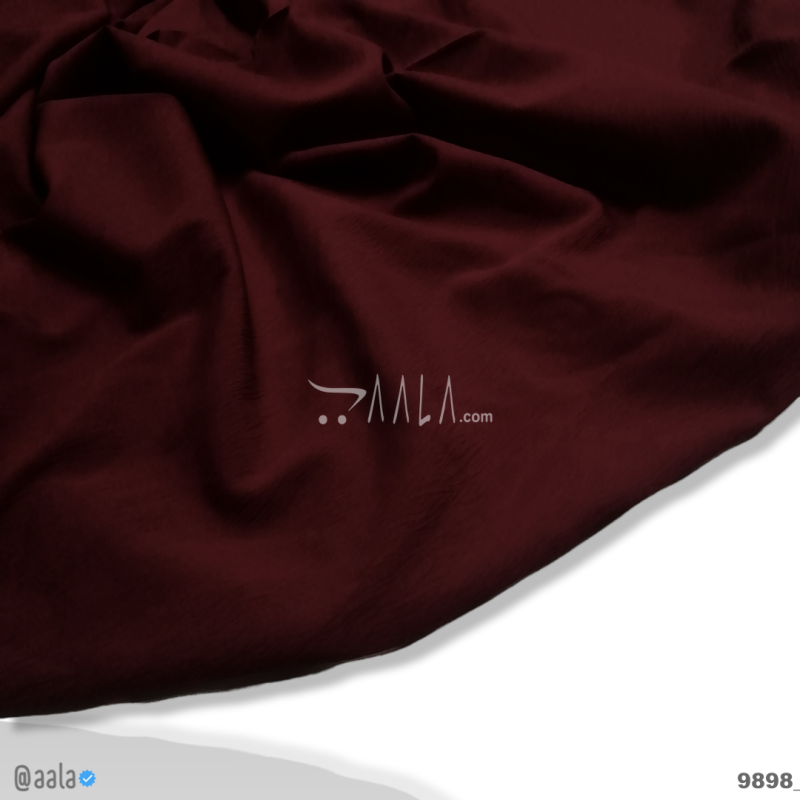 Stretch Double-Georgette Blend 58-Inches MAROON Per-Metre 