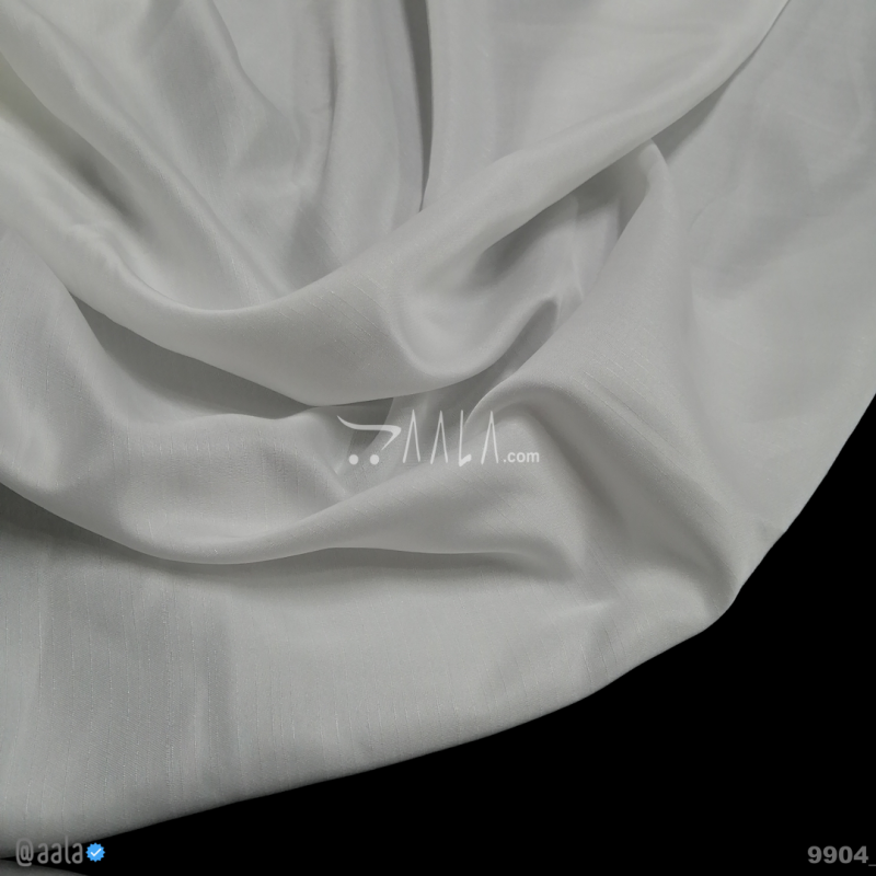 Crunchy Silk Blend 44-Inches WHITE Per-Metre 