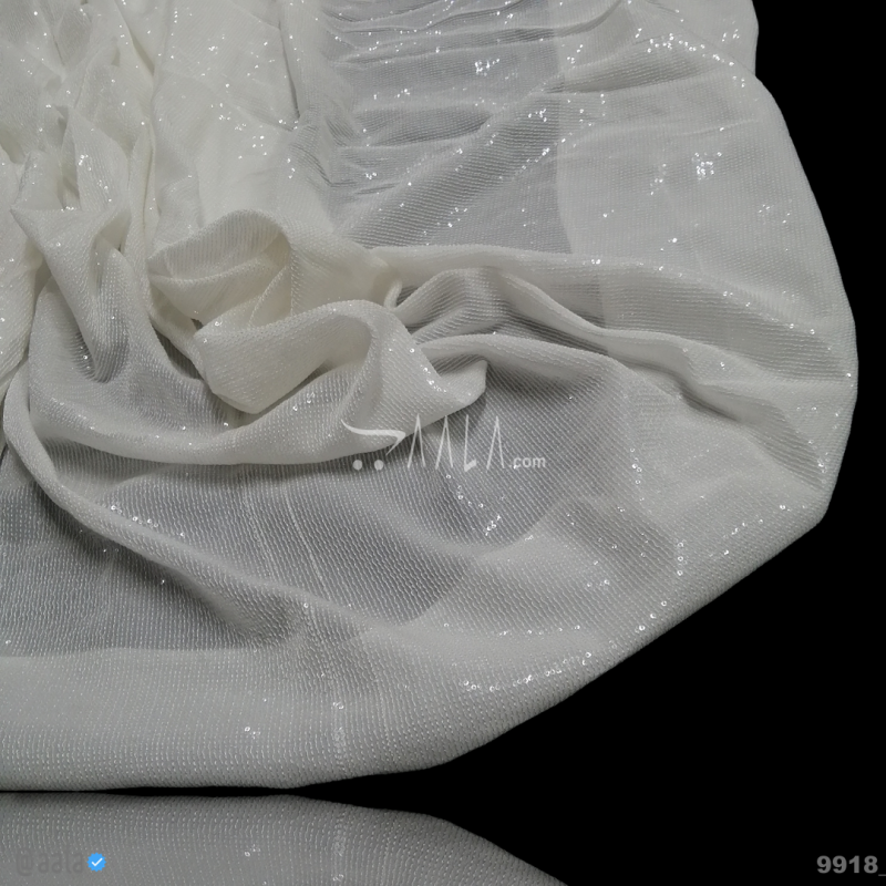 Micro-Sequins Georgette Viscose 44-Inches DYEABLE Per-Metre