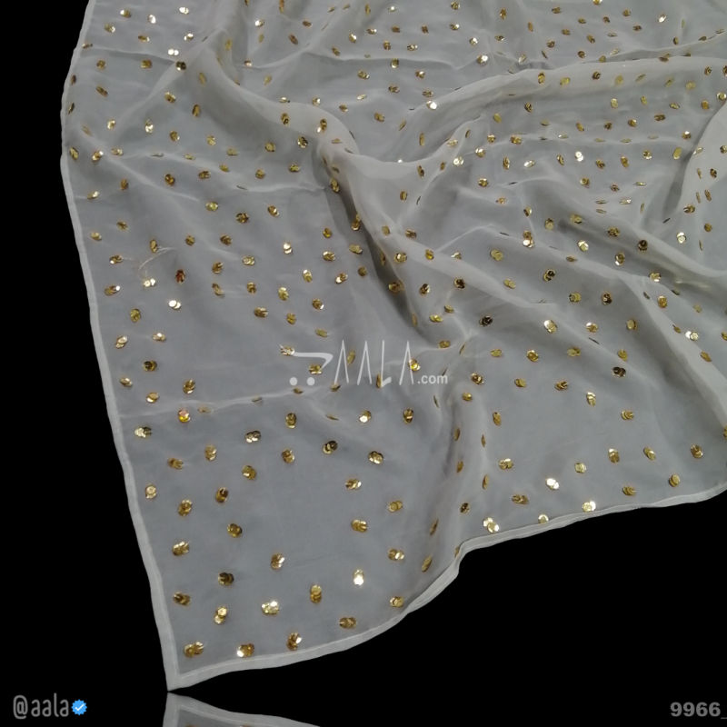 Handwork Organza Viscose Dupatta-42-Inches DYEABLE 2.50-Metres